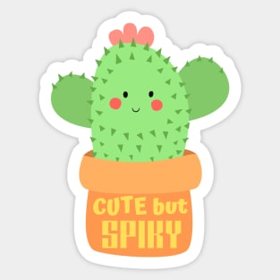 Cute but Spiky - Potted Smiley Cactus Sticker